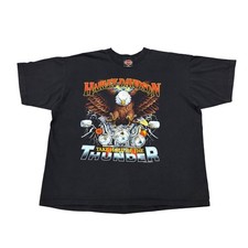 Vintage 1992 Harley Davidson Take Hold of the Thunder T-Shirt Black XL Pompano picture