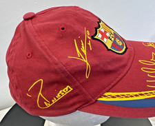 FC Barcelona Hat Cap Adjustable 2-Tone-Navy/Maroon [Sport] Pre-owned, washed picture