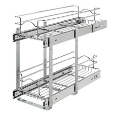 Rev-A-Shelf 5WB2-0922CR-1 9 x 22 In 2-Tier Wire Pullout Cabinet Drawer Basket picture