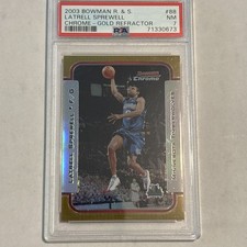 2003 Bowman Rookies & Stars Chrome Gold Refractor Latrell Sprewell #88 /50 Pop 1 picture