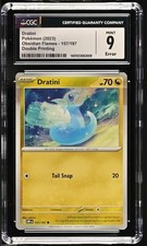 Dratini Obsidian Flames 157/197 Double Printing Error CGC 9 picture