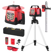 VEVOR 1650ft Rotary Laser Level Kit Self Leveling Red Line 0.80 in/100 ft picture