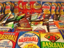 Unopened Vintage Baseball Card Packs From Estate Sale 200+ Cards Per Lot  picture