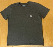 Carhartt Women’s XL Loose Fit Pocket Tee Green Short Sleeve Crew Neck Workwear picture