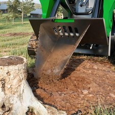 Skid Steer Stump Bucket Attachment Serrated Edge AR400 Steel Quick Tach 45 in picture