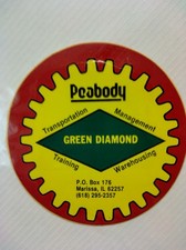 CRAZY RARE PEABODY COAL COMPANY GREEN DIAMOND MARISSA, ILLINOIS picture
