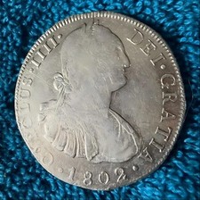 1802 PTS-PP Bolivia 8 Reales Charles IV Spanish Colonial Silver KM#73 picture