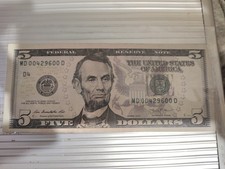 00-00 Bookends. Very Rare 2013 $5 Fancy Serial Number picture