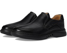 Clarks Mens Un Briley Step Black Leather Loafer picture