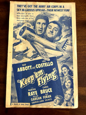 1941 Original Abbott & Costello Keep 'Em Flying 11x17  Movie Poster SCARCE picture