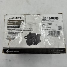 Little Giant 518600 PE-2.5F 115V 1/28HP 475GPH Submersible Pump PARTS OR REPAIR picture