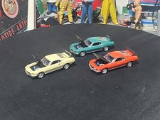 VINTAGE LOT OF 3  Ertl  American Muscle  69 Mustang Mach 1 GREEN. YELLOW. RED.  picture