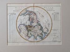Antique 1783 Rigobert Bonne Mappe-Monde Hemisphere Map French Cartography picture
