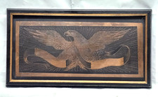 Antique Copper Printing Plate Federal Eagle 25.5 X 14