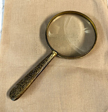 Antique Tiffany Studios stamped 928 zodiac pattern magnifying glass cast bronze  picture