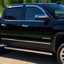AVS Chrome Rain Guards Vent Visors 15-2018 Chevy Silverado & GMC Sierra Crew Cab picture