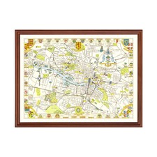 Old Map of Glasgow 1938 - Vintage Scotland Art Wall Decor Pr picture
