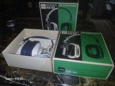 Pair Of Vintage Toshiba HR-80 Stereo Headphones NOS VERY NICE 1960s/ Early 70s picture