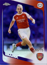 Katie McCabe 2025-26 Topps Chrome Women's Purple Refractor #79 Arsenal #10/75 picture