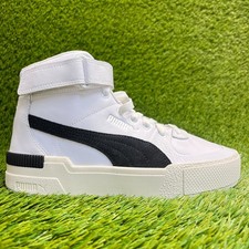 Puma Cali Sport Top Contact Womens Size 7.5 White Black Athletic Shoes Sneakers picture