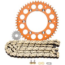 PD Front Rear Orange Sprocket Kit 14T 48T & Gold 420 Chain KTM 65 SX 2012-2023 picture