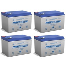 Power-Sonic 4 Pack - 12V 12Ah F2 BATTERY REPL. 6DZM-10, 6-DZM-10 EACH picture