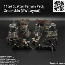 WH40k 11th Ed GW Layout [Greenskin Scatter Terrain] - [21pcs] - Unpainted picture
