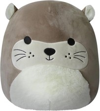 Squishmallows 14-Inch Light Brown Otter with Fuzzy Ears Plush - Add RIE to...  picture
