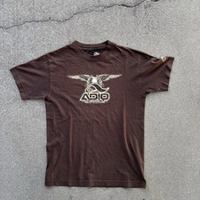 Vintage Adio Skateboard Eagle Tee MensS Brown Y2K Skate Streetwear picture