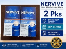 Nervive Pain Relieving Cream Lidocaine HCl 4% Menthol 1% 3oz Each EX06/2028 2PK picture