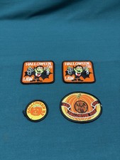 VTG Lot of 4 Halloween Biking Iron-On Embroidered Patches; 1978/1980/1983 (1M) picture
