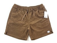 Katin Mens Cord Local Shorts 6” Size L Casual Corduroy Pull On Drawstring picture