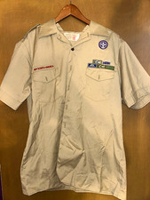Vintage Boy Scouts of America BSA Uniform Shirt Short Sleeve Patches Knots⁠ picture