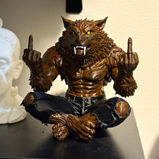 Hand painted werewolf custom figure. Shelf sitter wolfman  picture