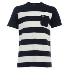 Men's Fred Perry Pique Striped Short Sleeve  T-Shirt picture