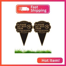 Double Sided Yard Sign, 2 Pack Do Not Trim / NO PODAR LAS PLANTAS Garden Sign fo picture