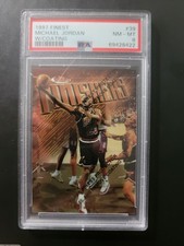 1997-98 Topps Finest - Finisher- Michael Jordan #39 PSA NM-MT 8 picture