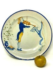 Niccolò Paganini Cartoon & Earthenware Dish & Violinist & Early 19th Century   picture