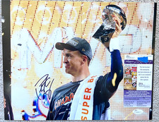 PEYTON MANNING SIGNED 11X14 PHOTO DENVER BRONCOS INDIANAPOLIS COLTS SB 50 JSA picture