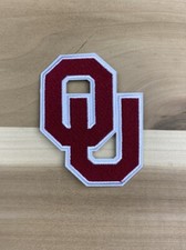 OKLAHOMA SOONER EMBROIDERED IRON ON PATCH APPROX: 3.00” X 2.25” picture