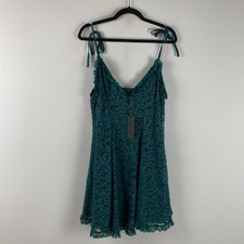 Widow Dolls Kill Deep Green Floral Lace Mini Dress 3X Gothic Fairy Witchy picture