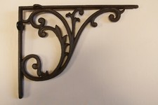 Large Scrollwork Design Mailbox Post Corbel Solid Cast Iron, 16 inch, B-85 picture