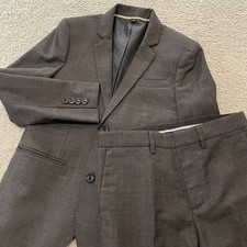 NWT Crewcuts J Crew Ludlow 2 Pc Suit Set Boys 10 Dark Gray Italian Wool Slim Fit picture
