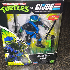 Playmates Toys TMNT x G.I. Joe Snake Eyes Leonardo Figure 23 POA w/ Weapons picture