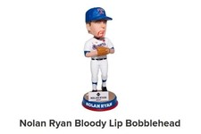 Texas Rangers Nolan Ryan Bloody Lip Bobblehead SGA Presale 9/17 Ships 9/18 picture