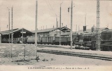 St-Pierre-des-Corps France Train Station RPPC Postcard c1910s WWI Era US GI PC picture