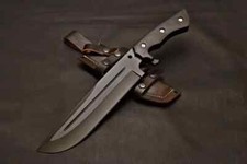 CUSTOM HANMADE D2 TOOL STEEL HUNTING BOWIE KNIFE SURVIVAL COMBAT KNIFE picture