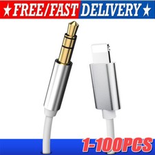 IPhone 7 8 X XR 11 12 13 Pro Max 8 Pin to 3.5mm AUX Audio Car Adapter Cord lot picture