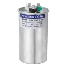 CBB65 Capacitor, 80+10uF 370-440 VAC 50/60Hz Aluminium Round Capacitor picture