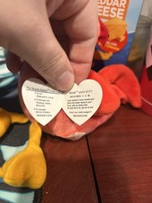Ty Beanie Baby Strut the rooster, 1996, with the rare tag errors picture